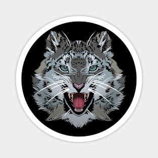 illustrated SNOW LEOPARD PRIDE series (NO TRIM) Magnet